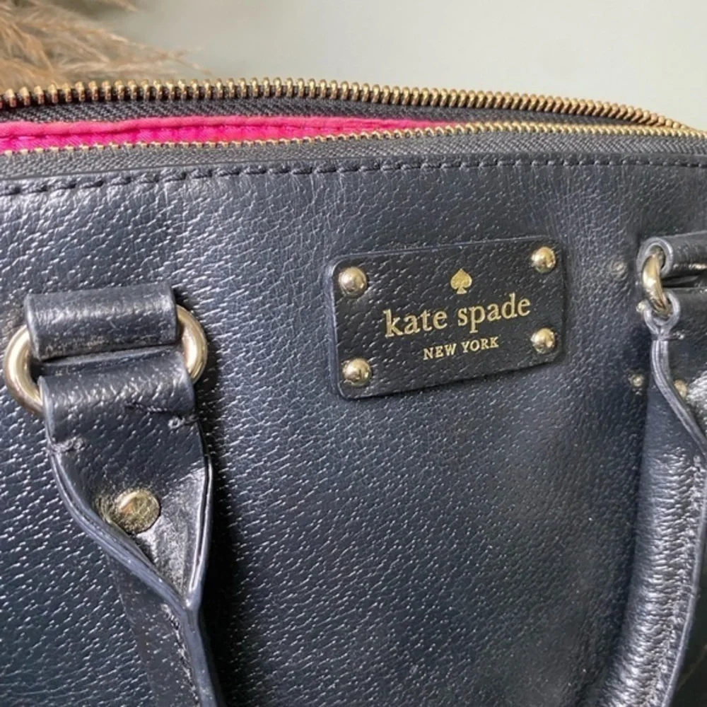 Kate Spade‎ Wellesley Rachelle Black Leather Satchel Handbag Crossbody